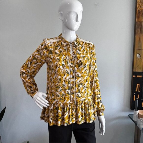 Maeve Anthropologie Janie Hare Flouncy Blouse - Picture 2 of 14